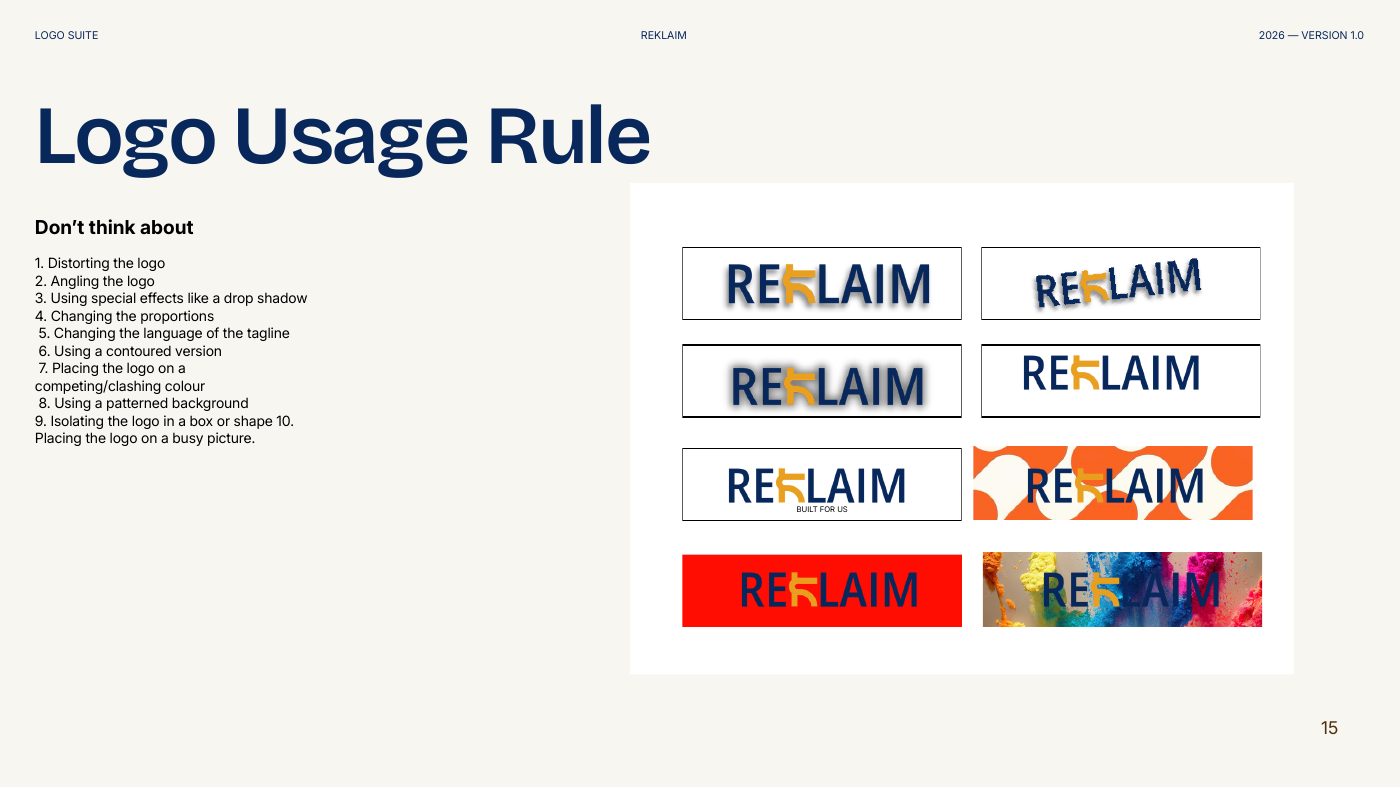 REKLAIM BRAND KIT, page 14