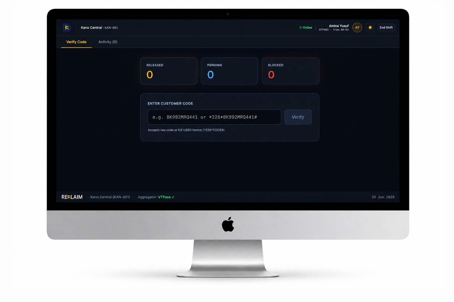 Reklaim Staff Dashboard